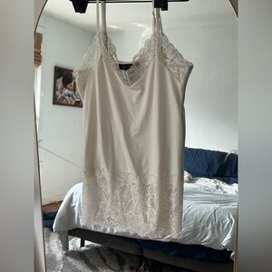 White House Black Market Ivory Lace Chemise